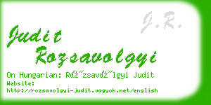 judit rozsavolgyi business card